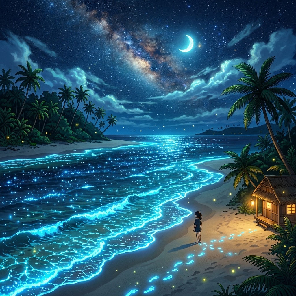 Bioluminescence à Punta Cocos, Holbox