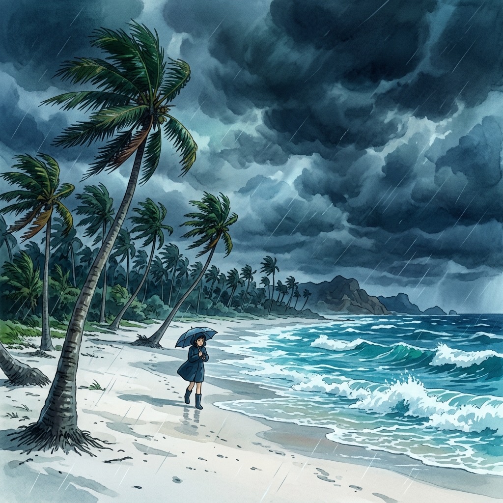 Trajectoire des cyclones tropicaux dans les Caraïbes mexicaines